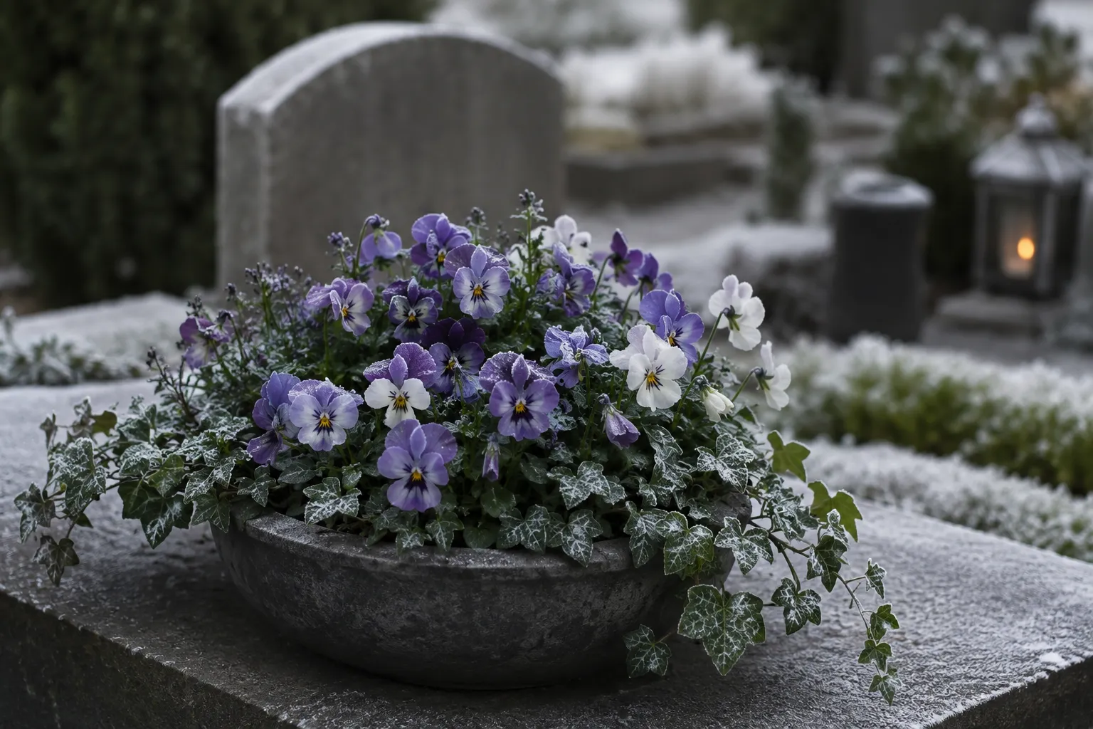 Eisblumen für den Friedhof: Welche Pflanzen wirklich winterhart sind